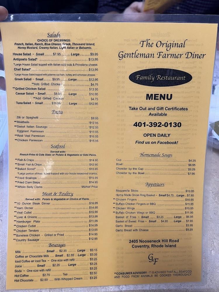 The Original Gentleman Farmer Menu image 3